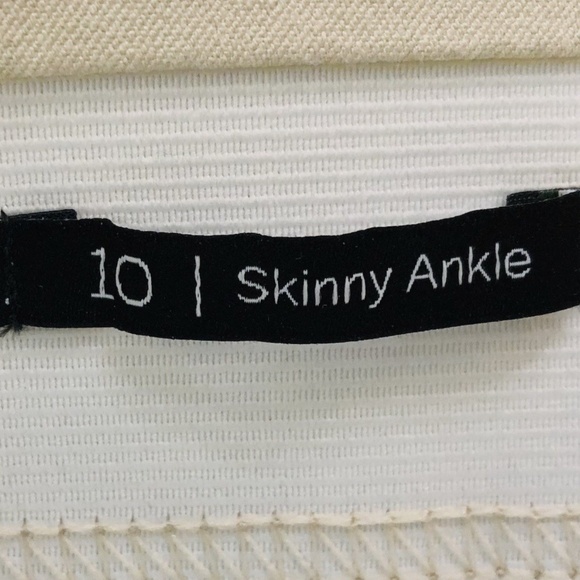 Lot 3 TALBOTS Black Blue Chatham & Beige Tan Skinny Ankle Pants Sz 10 W36" L28" - Picture 11 of 16